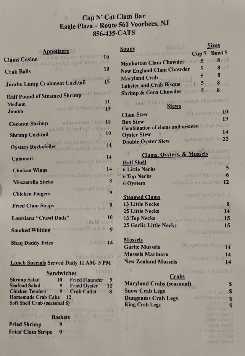 Menu Cap' N Cats-1